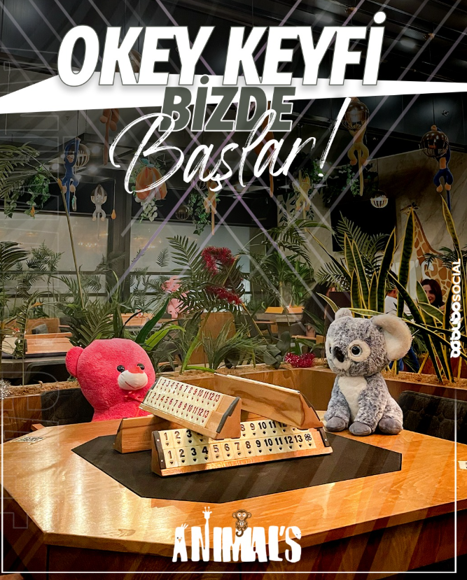 Okey Keyfi Animals’ta Bir Başka